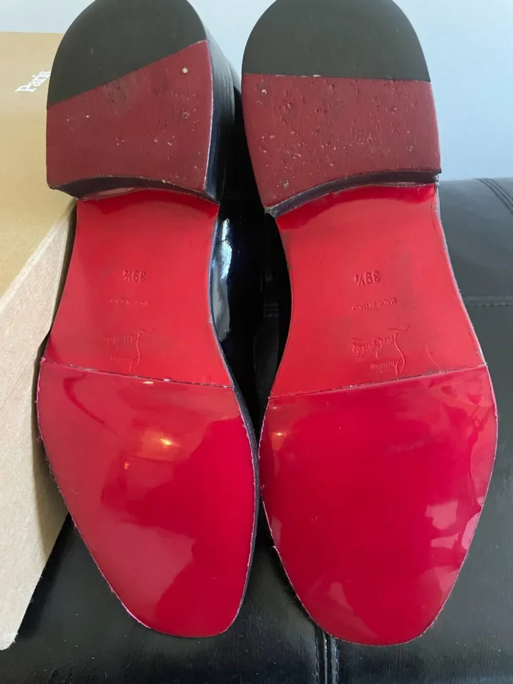 Men's size 7 Black Christian Louboutin Patent Leather Chelsea Boots